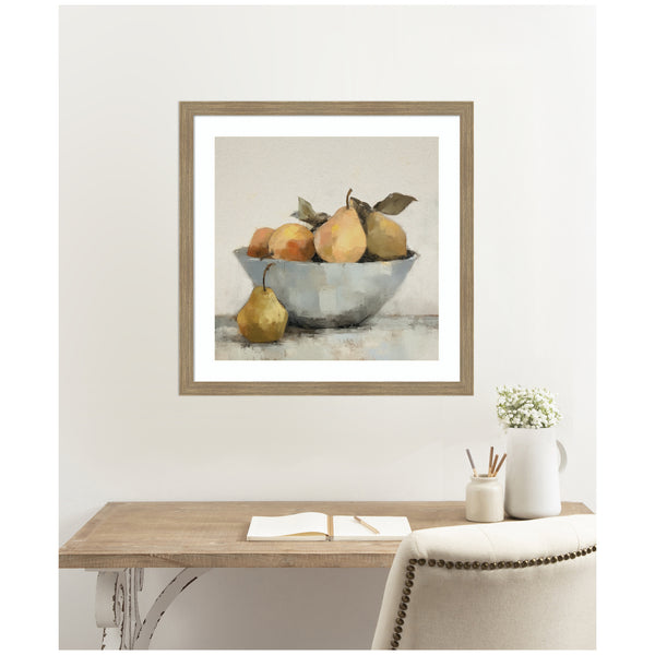 Kate & Laurel Framed Art Still Life Fruit In A Bowl Vintage Style By The Creative Bunch Studio