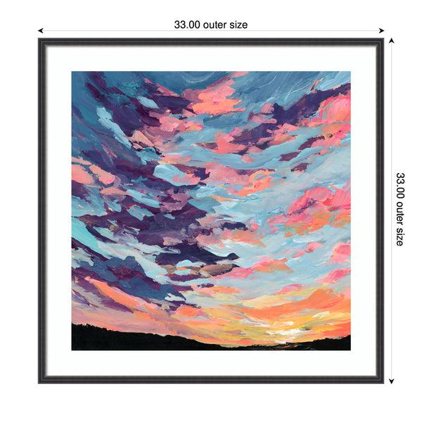 Kate & Laurel Framed Art Sunset Study By Emily Kenney