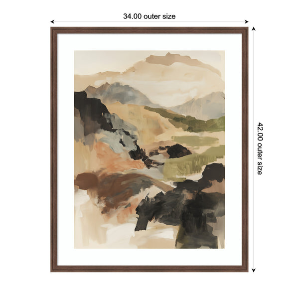 Kate & Laurel Framed Art Tonal Mountains II By Amy Lighthall