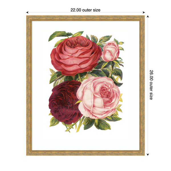 Kate & Laurel Framed Art Victorian Flowers By The Creative Bunch Studio