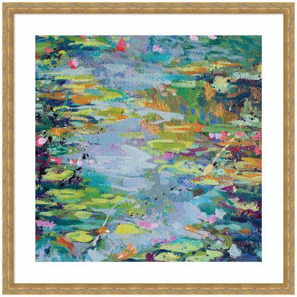 Kate & Laurel Framed Art Waterlilies At Giverny By Rachel Christopoulous