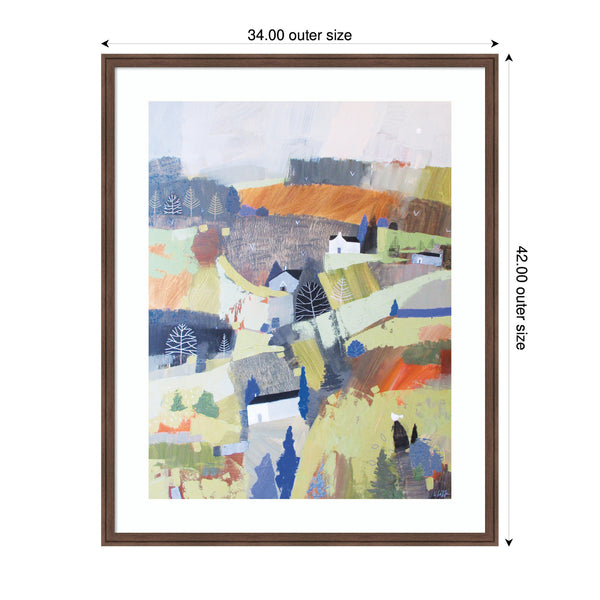 Kate & Laurel Framed Art Worlds View By Giuliana Lazzerini