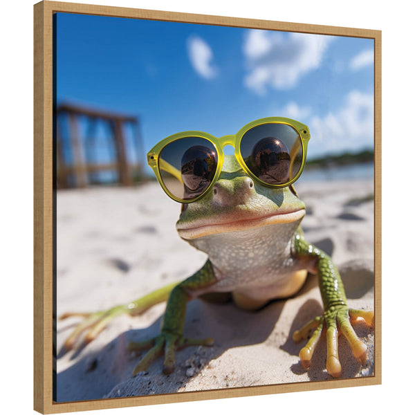 kate & laurel Funny Green Frog Selfie by The Creative Bunch Studio