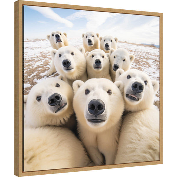 kate & laurel Funny Polar Bear Selfie by The Creative Bunch Studio
