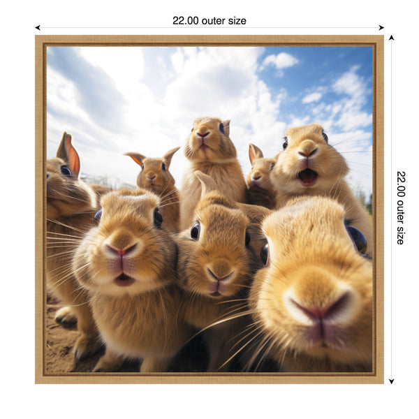 Kate & Laurel Funny Rabbit Selfie By The Creative Bunch Studio