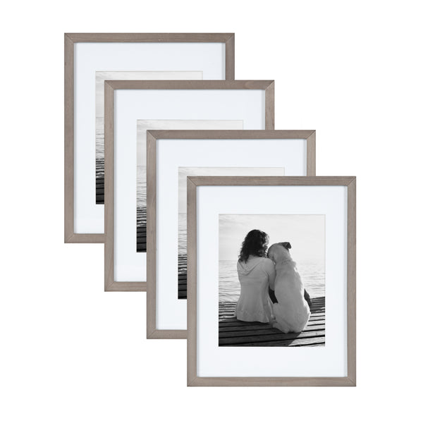 Kate & Laurel Gallery 11x14 Matted To 8x10 Wood Picture Frame Set Of 4