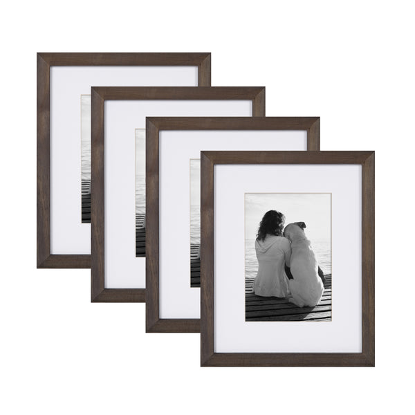 Kate & Laurel Gallery 8x10 Matted To 5x7 Wood Picture Frame Set Of 4