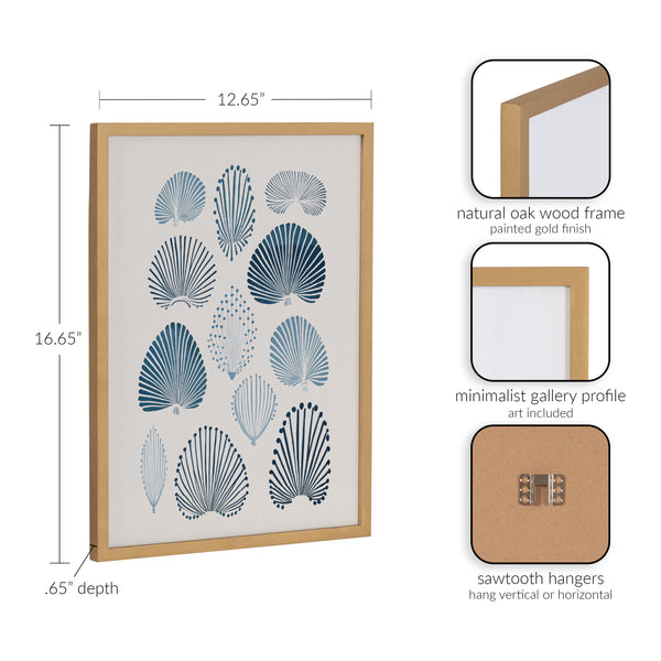 Kate & Laurel Gallery Abstract Coastal Blue Coral Print By The Creative Bunch Studio
