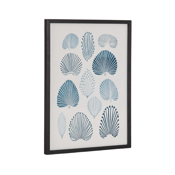 kate & laurel Gallery Abstract Coastal Blue Coral Print by The Creative Bunch Studio