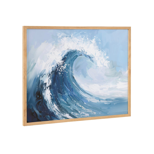 Kate & Laurel Gallery Abstract Painterly Coastal Ocean Wave Print By The Creative Bunch Studio