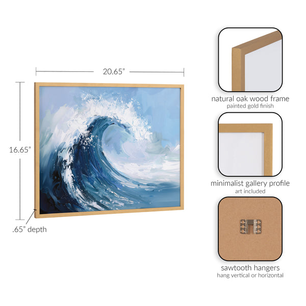 Kate & Laurel Gallery Abstract Painterly Coastal Ocean Wave Print By The Creative Bunch Studio