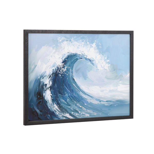 kate & laurel Gallery Abstract Painterly Coastal Ocean Wave Print by The Creative Bunch Studio