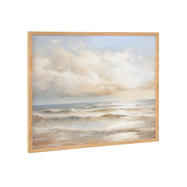 Kate & Laurel Gallery Beach Waves Sunset Cloud Landscape Print By The Creative Bunch Studio
