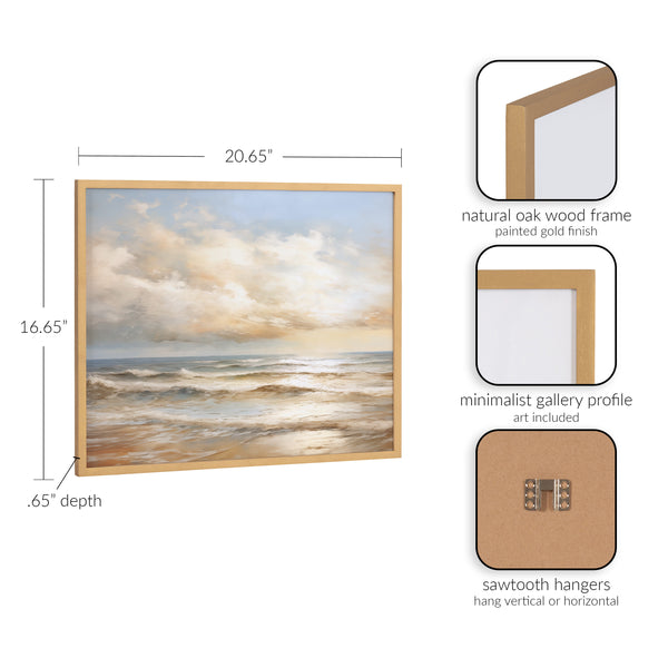 Kate & Laurel Gallery Beach Waves Sunset Cloud Landscape Print By The Creative Bunch Studio