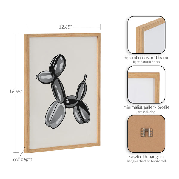 Kate & Laurel Gallery Black Bubble Balloon Dog Animal Print By The Creative Bunch Studio