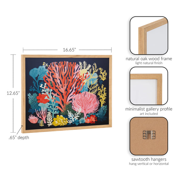 Kate & Laurel Gallery Bright Coral Underwater Ocean Print By The Creative Bunch Studio
