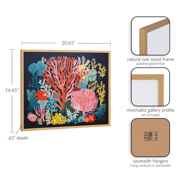Kate & Laurel Gallery Bright Coral Underwater Ocean Print By The Creative Bunch Studio