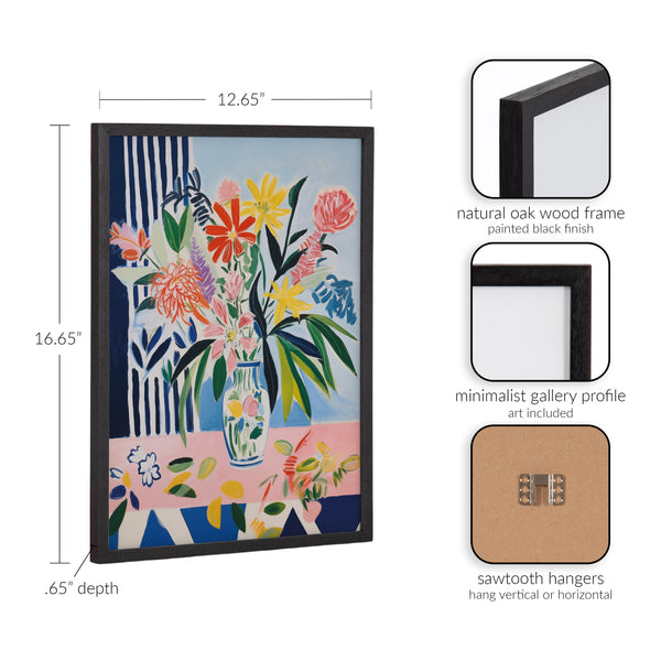 Kate & Laurel Gallery Cheerful Maximalist Flower Vase Print By The Creative Bunch Studio