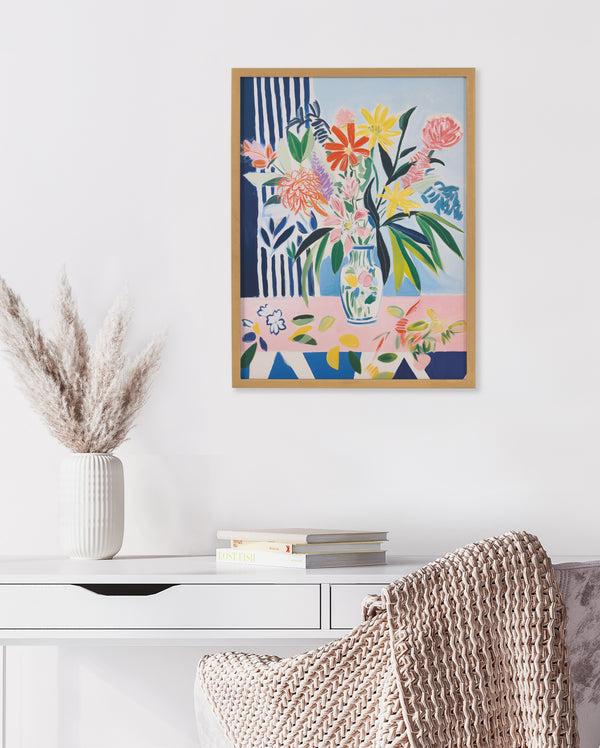 Kate & Laurel Gallery Cheerful Maximalist Flower Vase Print By The Creative Bunch Studio