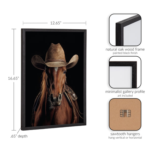 Kate & Laurel Gallery Horse Wearing A Western Cowboy Hat Print By The Creative Bunch Studio