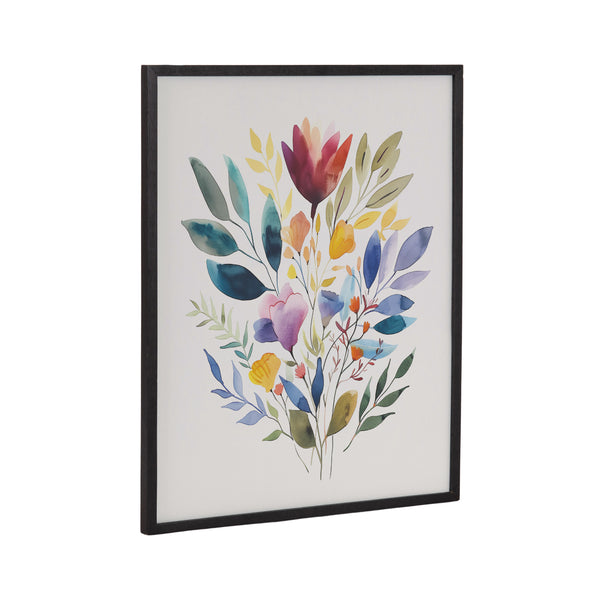 kate & laurel Gallery Jewel Tone Botanical Watercolor Bouquet Print by The Creative Bunch Studio