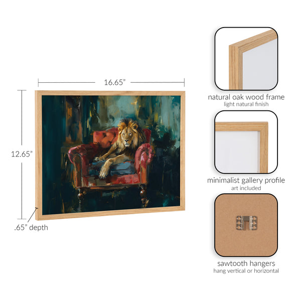 Kate & Laurel Gallery Lion Portrait In Rich Jewel Tones Print By The Creative Bunch Studio