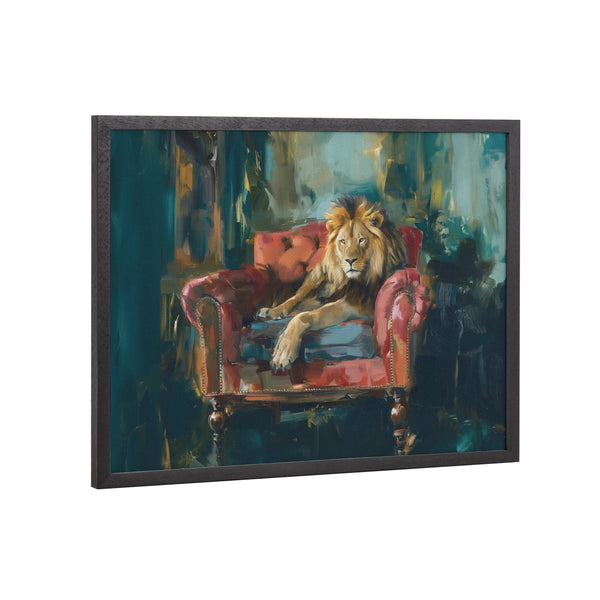 kate & laurel Gallery Lion Portrait in Rich Jewel Tones Print by The Creative Bunch Studio