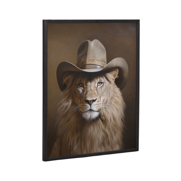 kate & laurel Gallery Lion Wearing a Western Cowboy Hat Print by The Creative Bunch Studio