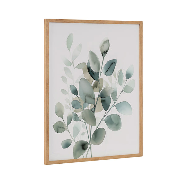 Kate & Laurel Gallery Modern Minimalist Botanical Watercolor In Muted Teal Print By The Creative Bunch Studio