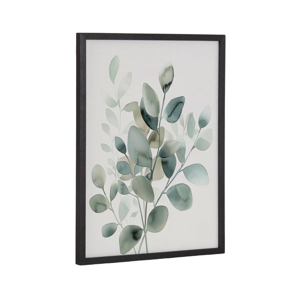 kate & laurel Gallery Modern Minimalist Botanical Watercolor in Muted Teal Print by The Creative Bunch Studio