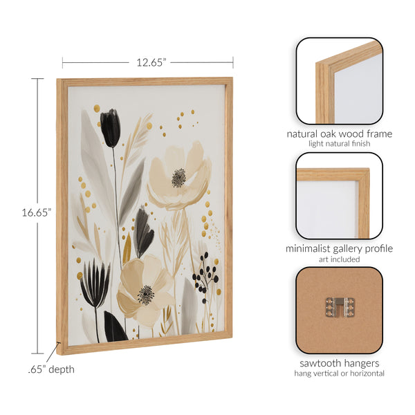 Kate & Laurel Gallery Modern Muted Cottage Floral Abstract Print By The Creative Bunch Studio
