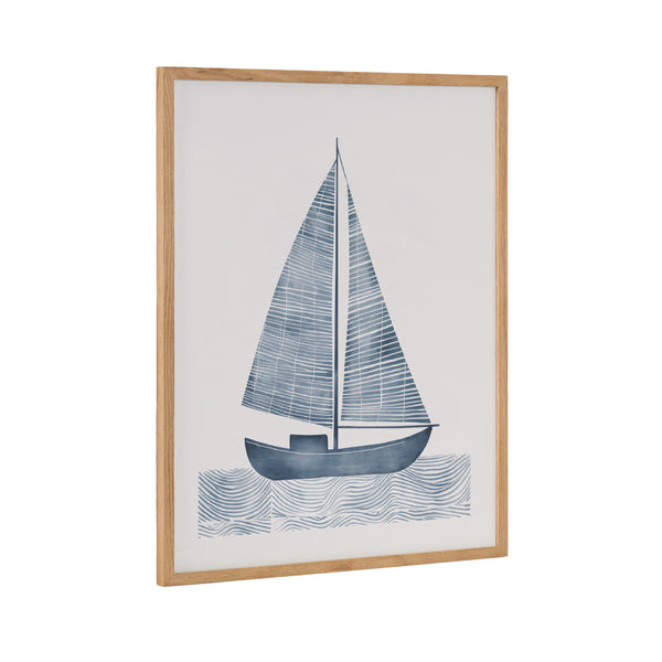 Kate & Laurel Gallery Nautical Blue Sailboat Print By The Creative Bunch Studio