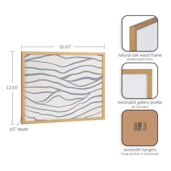 Kate & Laurel Gallery Simple Elegant Coastal Waves Print By The Creative Bunch Studio