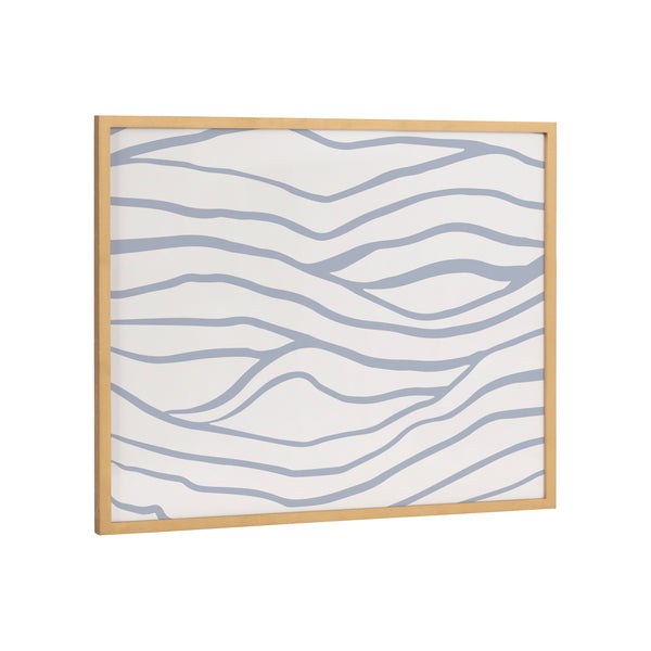 kate & laurel Gallery Simple Elegant Coastal Waves Print by The Creative Bunch Studio