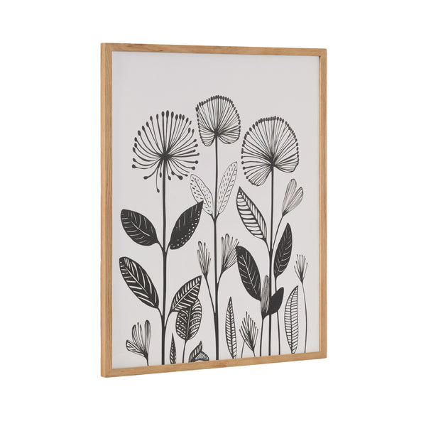 Kate & Laurel Gallery Simple Modern Linocut Botanicals Print By The Creative Bunch Studio