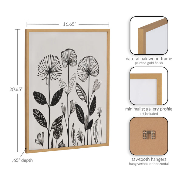 Kate & Laurel Gallery Simple Modern Linocut Botanicals Print By The Creative Bunch Studio