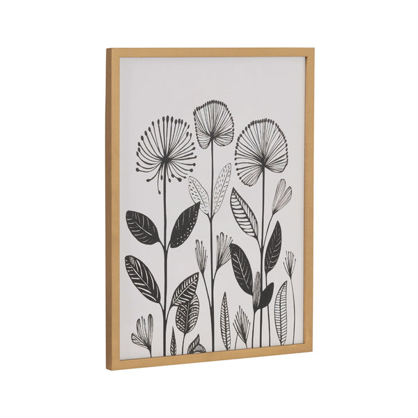 Kate & Laurel Gallery Simple Modern Linocut Botanicals Print By The Creative Bunch Studio