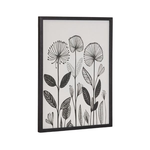 kate & laurel Gallery Simple Modern Linocut Botanicals Print by The Creative Bunch Studio