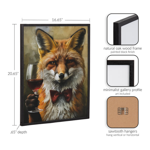Kate & Laurel Gallery Traditional Fox Wine Tasting Print By The Creative Bunch Studio