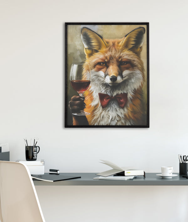 Kate & Laurel Gallery Traditional Fox Wine Tasting Print By The Creative Bunch Studio