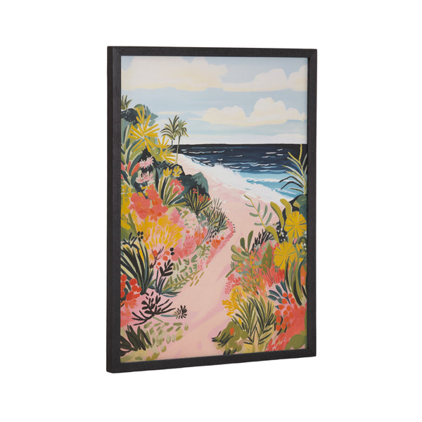 Kate & Laurel Gallery Tropical Bright Ocean Path Landscape Print By The Creative Bunch Studio