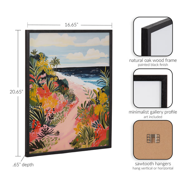 Kate & Laurel Gallery Tropical Bright Ocean Path Landscape Print By The Creative Bunch Studio