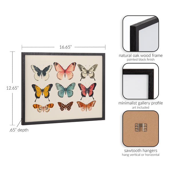 Kate & Laurel Gallery Vintage Style Muted Pastel Butterflies II Print By The Creative Bunch Studio