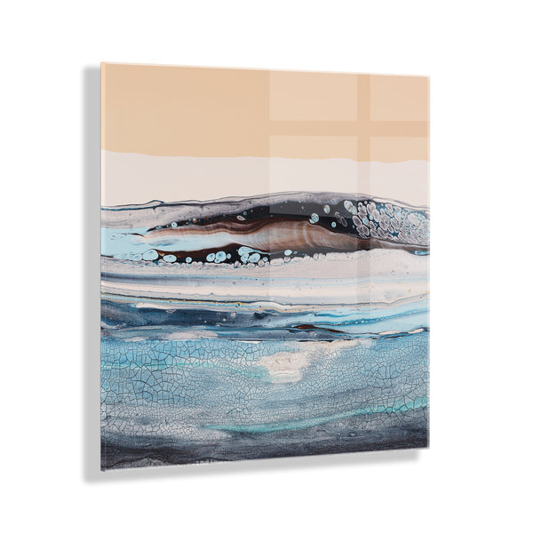 kate & laurel Glacier Park Floating Acrylic Art by Xizhou Xie