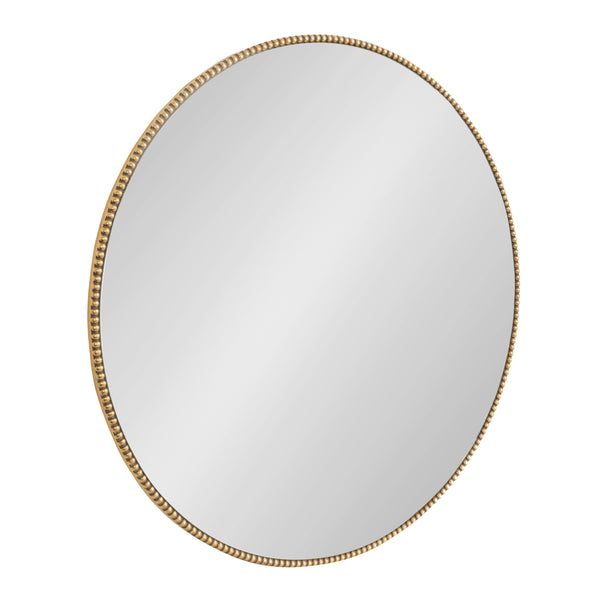 Kate & Laurel Gwendolyn Round Beaded Accent Wall Mirror