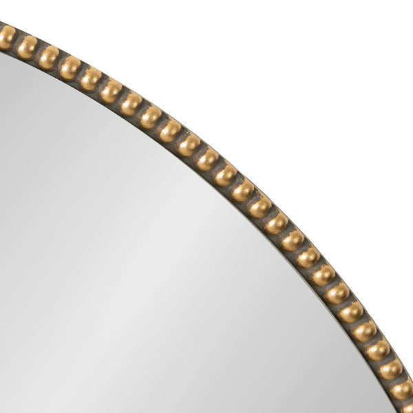 Kate & Laurel Gwendolyn Round Beaded Accent Wall Mirror