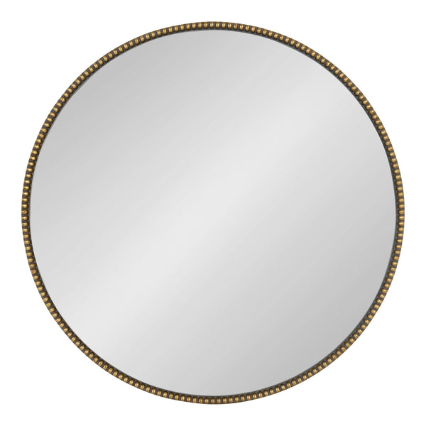 kate & laurel Gwendolyn Round Beaded Accent Wall Mirror