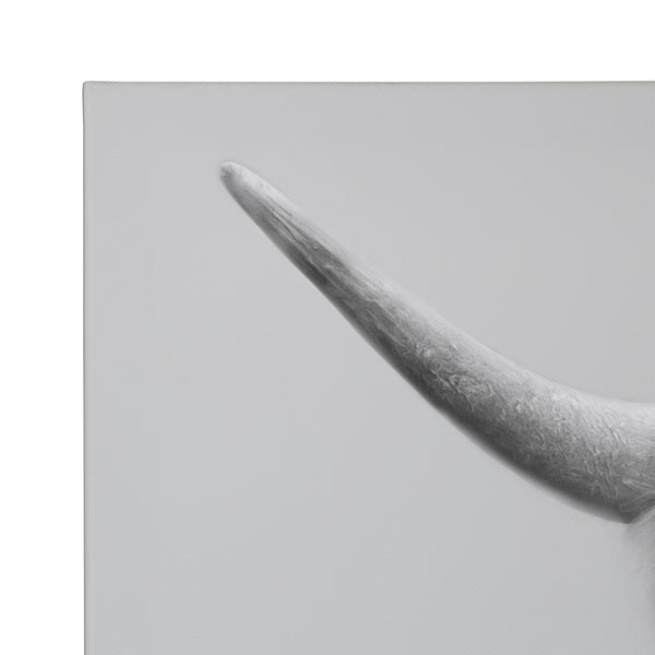 Kate & Laurel Hey Dude Highland Cow Gray Canvas By The Creative Bunch Studio