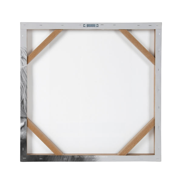 Kate & Laurel Hey Dude Highland Cow Gray Canvas By The Creative Bunch Studio