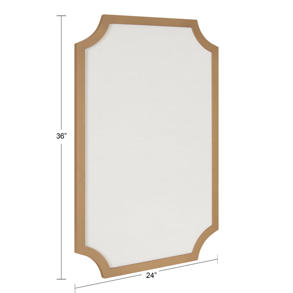 Kate & Laurel Holbrook Scalloped Rectangle Framed Pinboard